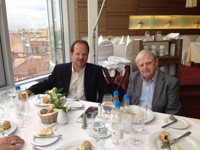 Vladimir Von Tsurikov with Russian Author Daniil Granin